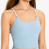 Millennia Crisscross Back Scoop Neck Sports Cami