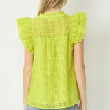 Stella Sleeveless Top - Chartreuse