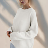 Basic Bae Round Neck Dropped Shoulder Sweater