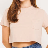 Taupe Cropped Tee