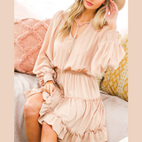 Antoniette  Woven Taupe  Dress