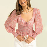 Floral Printed Cropped Blouse