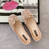 Peach Crystal Flats